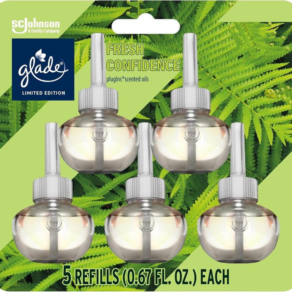 Open Box- Glade PlugIns Refills Air Freshener, Fresh Confidence (5 refills)